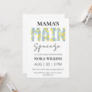 Invitation de baby shower au citron pour le chouch