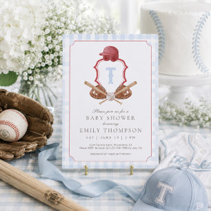 Invitation de baby shower au thème de baseball chi