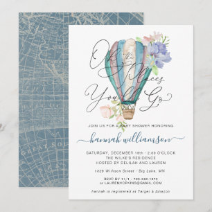 Invitation de Baby Shower avec Ballon à Air Chaud