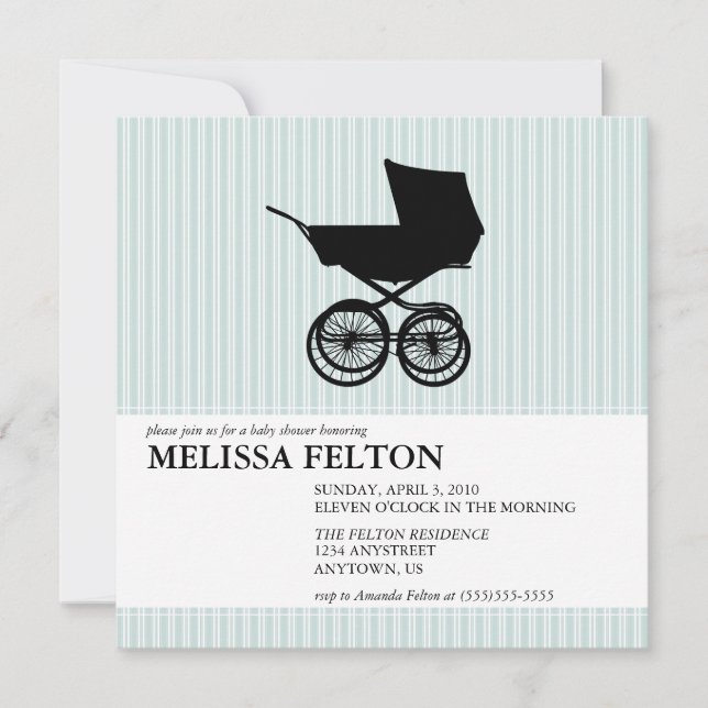 Invitation de Baby shower avec le babyfoot (Devant)