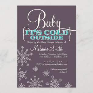 Invitation de Baby Shower Bébé Il Fait Froid Dehor