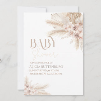Invitation de Baby Shower Bohème