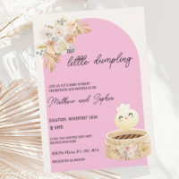 Invitation de Baby Shower Bohème Rose pour Bébé Du