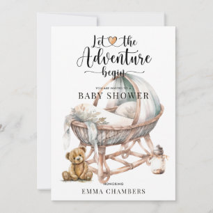 Invitation de Baby shower Boho Crib