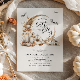 Invitation de Baby Shower Boho Halloween Fou de Bé