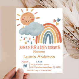 Invitation de Baby shower Boho Sunshine