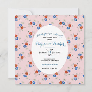 Invitation de Baby Shower botanique grandmillennia