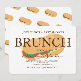 Invitation de Baby Shower Brunch Sandwich Sub