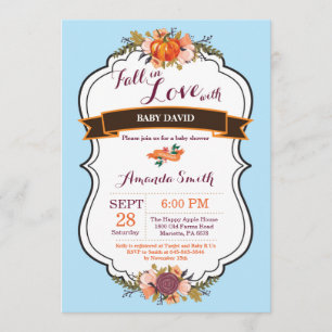 Invitation de Baby shower Citrouille de Boy Fall i