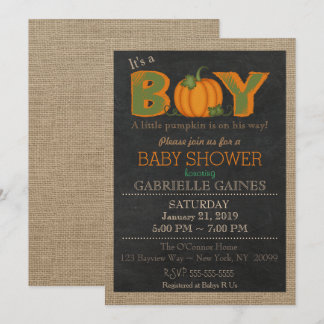 Invitation de Baby Shower Country pour Garçon de C
