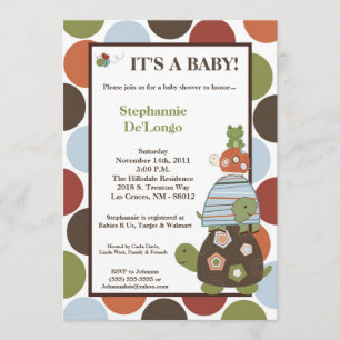 invitation de baby shower d'abeille de grenouille