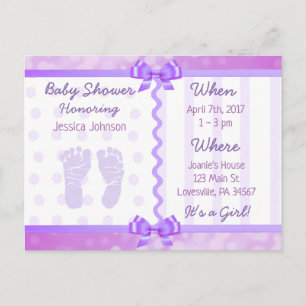 Invitation de baby shower d'arcs et de pois de