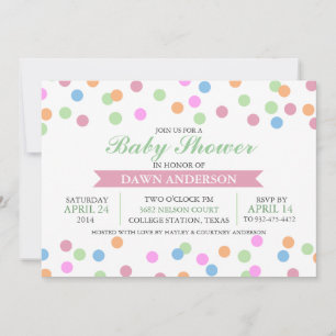 Invitation de Baby shower d'arrosage