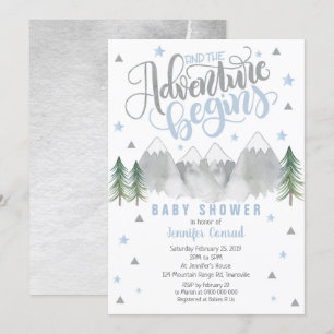 Invitation de Baby shower d'aventure pour les garç