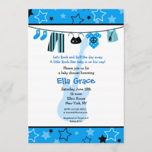 Invitation de baby shower de balancier de VEDETTE