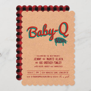 Invitation de baby shower de barbecue