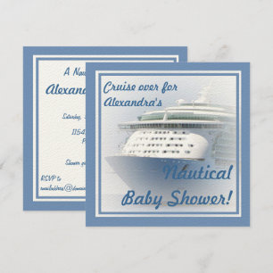 Invitation de baby shower de bateau de croisière