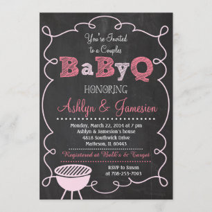 Invitation de baby shower de BBQ de BabyQ de