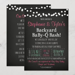 Invitation de baby shower de BBQ de Bébé-q et