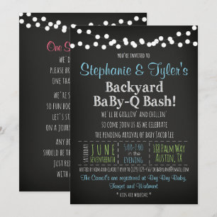 Invitation de baby shower de BBQ de Bébé-q et