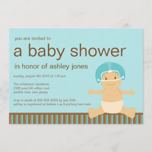 Invitation de baby shower de bébé du football
