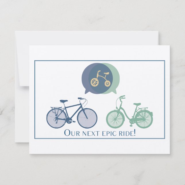 Invitation de baby shower de bicyclette (Devant)