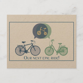Invitation de baby shower de bicyclette