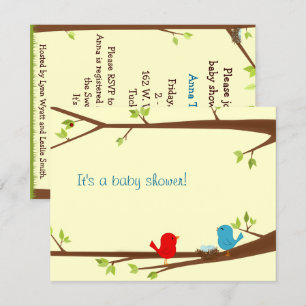 Invitation de baby shower de birdie