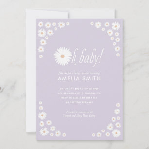 Invitation de Baby shower de Boho Floral Daisy