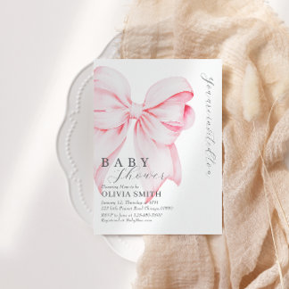 Invitation de Baby shower de cabot rose