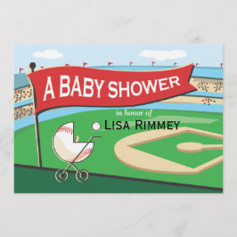 Invitation de baby shower de chariot de base-ball