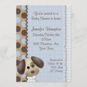 Invitation de baby shower de chiot