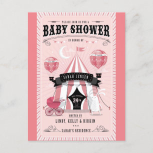 Invitation de baby shower de cirque de bébé