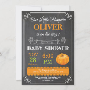 Invitation de baby shower de citrouille