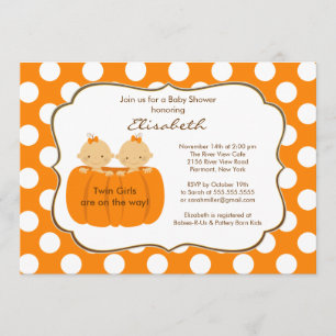 Invitation de baby shower de citrouille d'automne