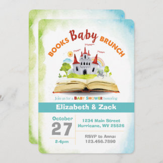 Invitation de baby shower de douche de livre