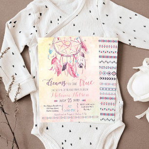 Invitation de Baby shower de Dream Catcher Boho