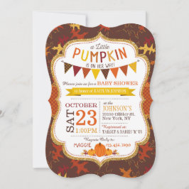 Invitation de baby shower de feuille et de