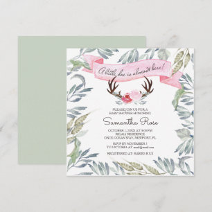 Invitation de baby shower de fille d'ANTLER de