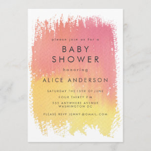 Invitation de baby shower de filles de rose de
