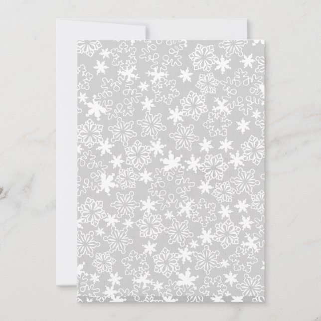 Invitation de baby shower de flocon de neige (Devant)