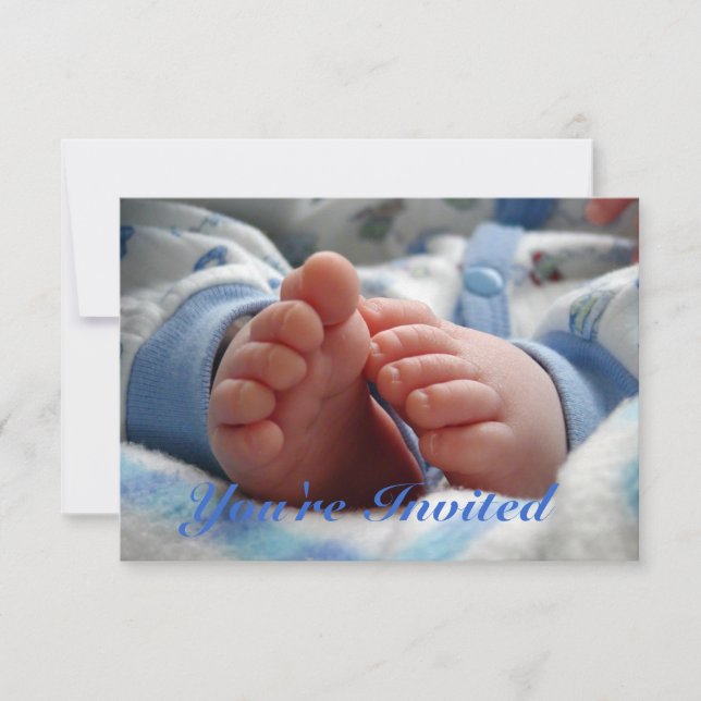 Invitation de baby shower de garçon (Devant)