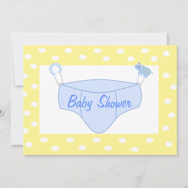 Invitation de Baby shower de garçon personnalisée  (Devant)
