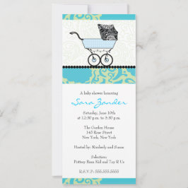 Invitation de Baby shower de garçon - Transport de