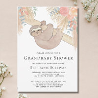 Invitation de Baby shower de grand-mère de Pampas