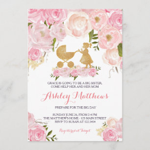 invitation de baby shower de grande soeur