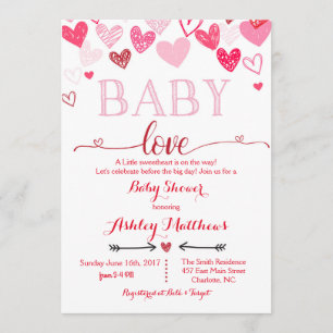 Invitation de baby shower de jour de Valentines
