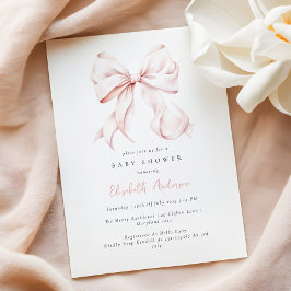 Invitation de Baby shower de la cale rose - Vérifi