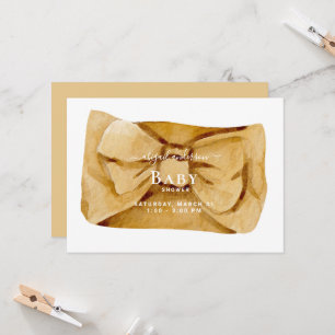 Invitation de Baby shower de la cou jaune mignonne