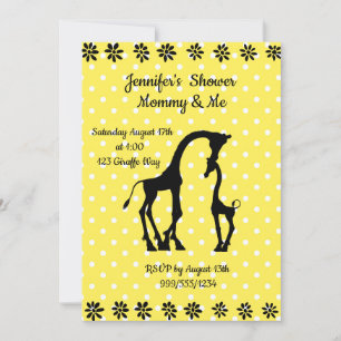 Invitation de Baby shower de la girafe Pointe Jaun